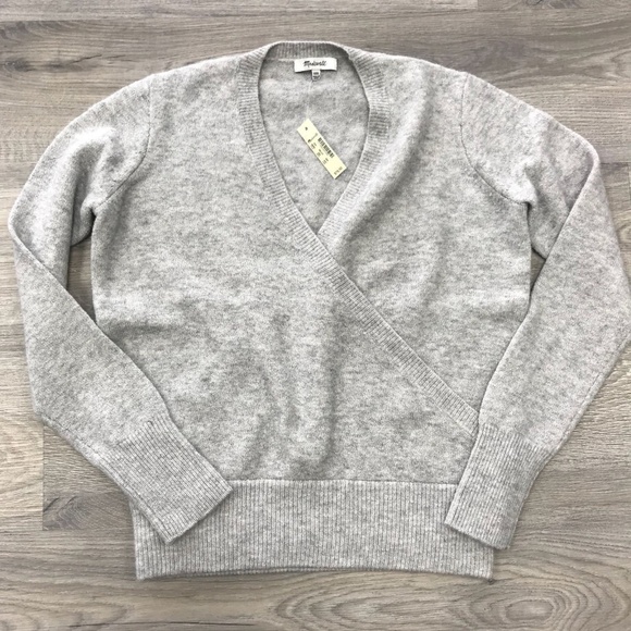 Madewell Tops - Madewell Wrap-Front Pullover Sweater Knit Tops